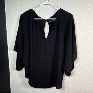 White House Black Market Black Blouse
